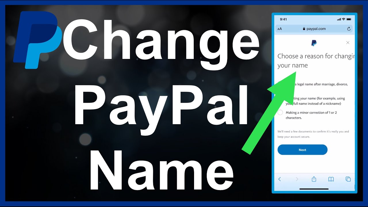 Change Name on PayPal