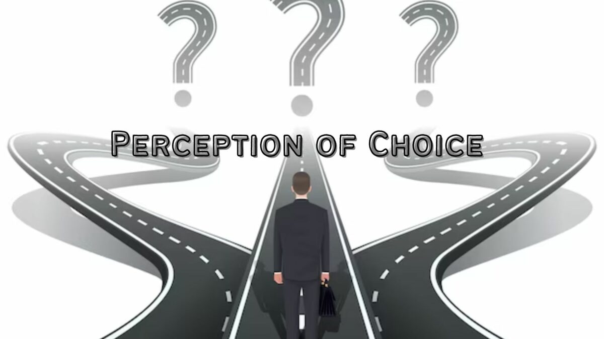 Is the Perception of Choice Driving You Down the Wrong Road?