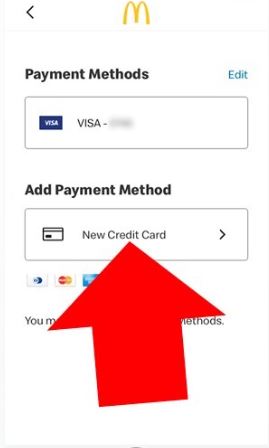Add New Credit Card Details 