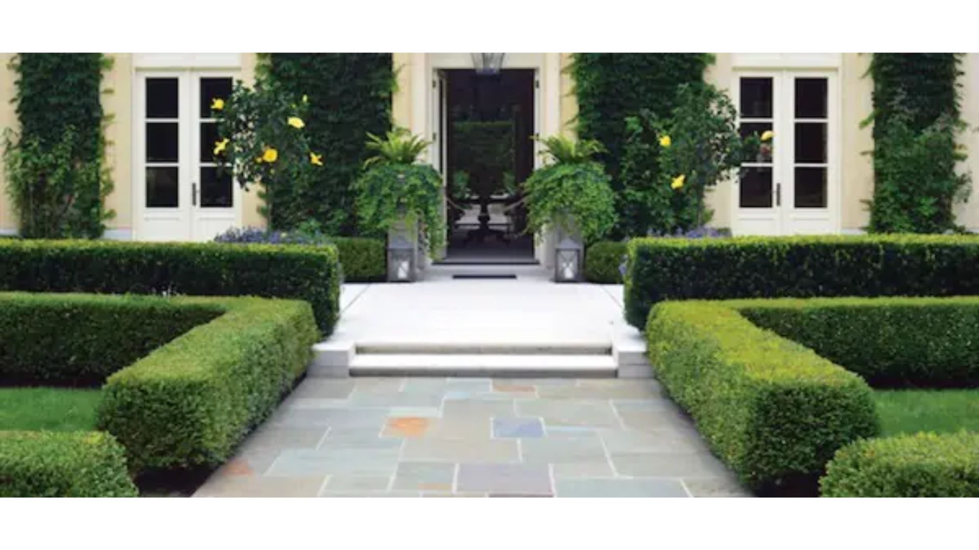 Landscaping should lead your guests to the front door.